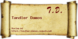 Tandler Damos névjegykártya
